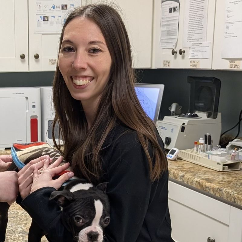 kelly holding dog